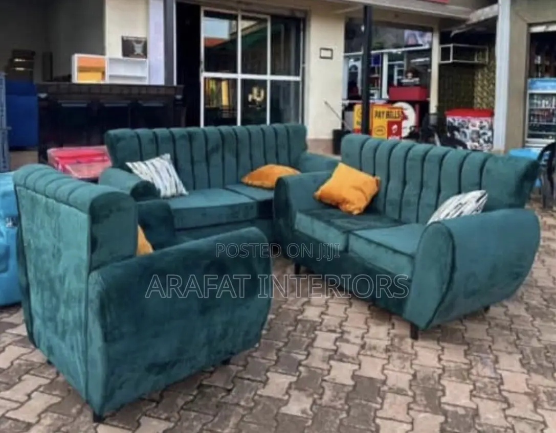 Channel-Tufted Velvet Set