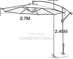 Outdoor Banana Umbrella Aluminum Garden Parasol