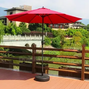 Round Patio Market Umbrella, 8 Ribs Garden Parasol Umbrella