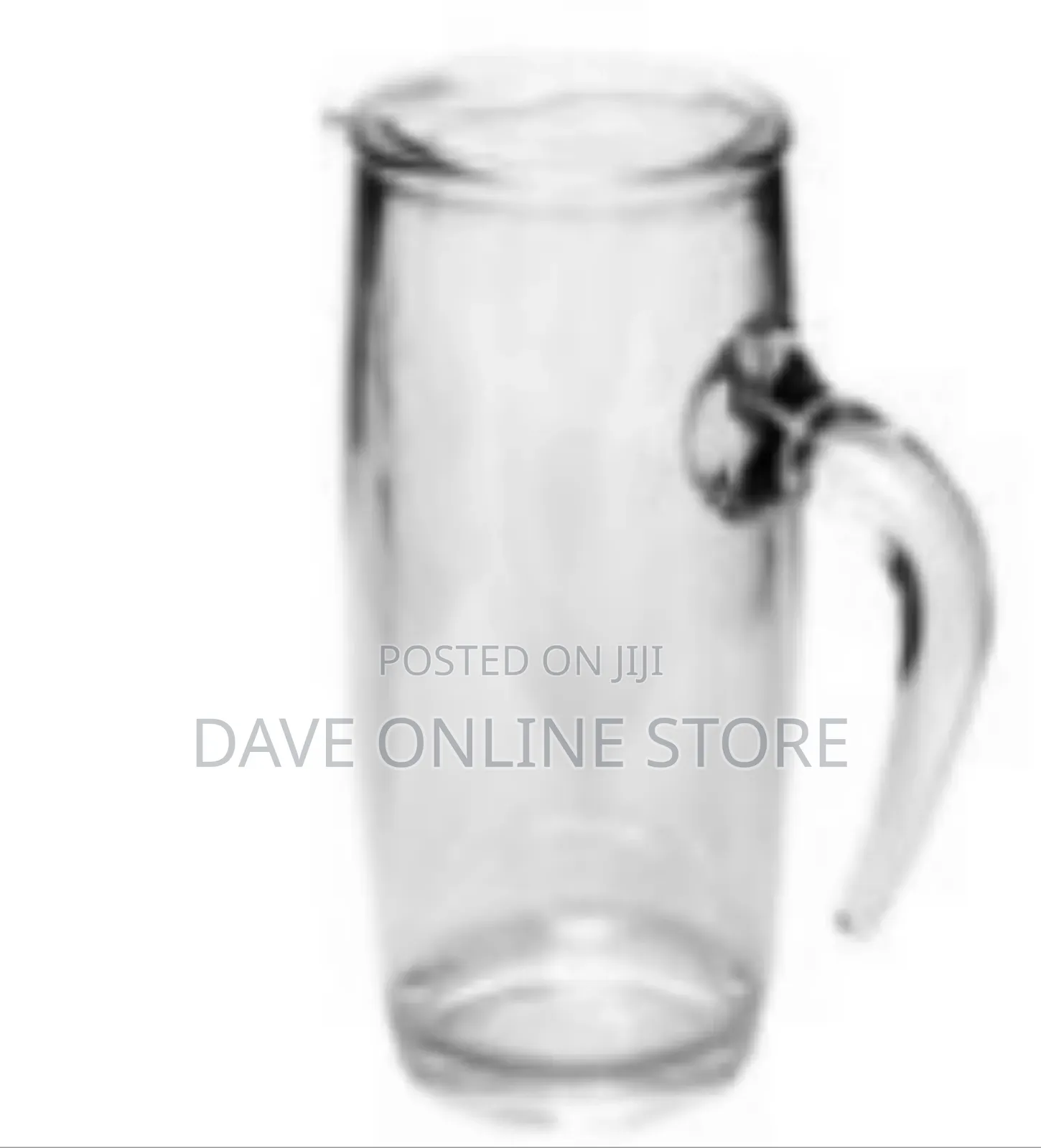 Elegant Glass Serving Pitcher With Matching Lid - Transparent