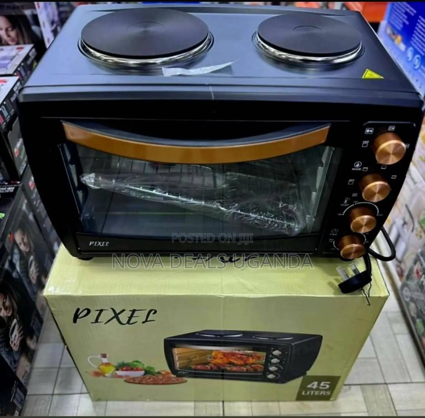 Pixel 45l Convectional Electric Mini Oven With 2hot Plates