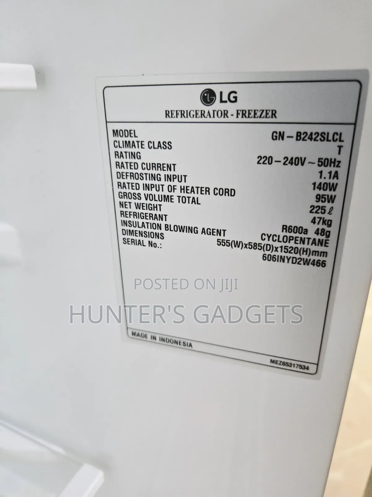 Lg 225litres With 36% Energy Savings and Smart Inverter Compressor