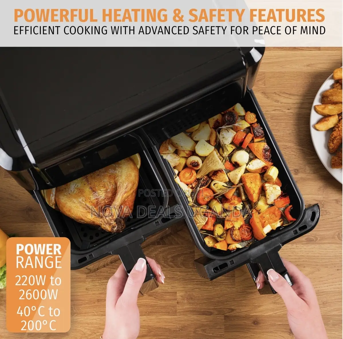 Hisense Electric Dual Air Fryer 8l Digital Touch H08afbk2s1