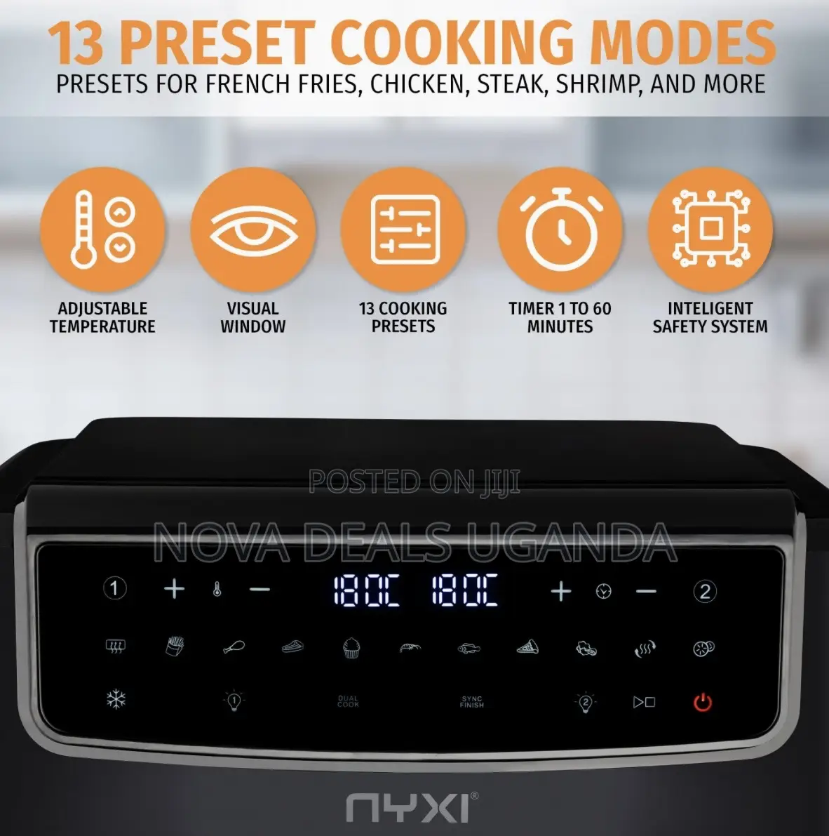 Hisense Electric Dual Air Fryer 8l Digital Touch H08afbk2s1