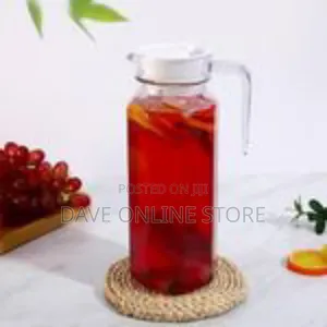 Modern Clear Beverage Pitcher