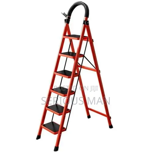 Red Steel Household / Industrial Ladder