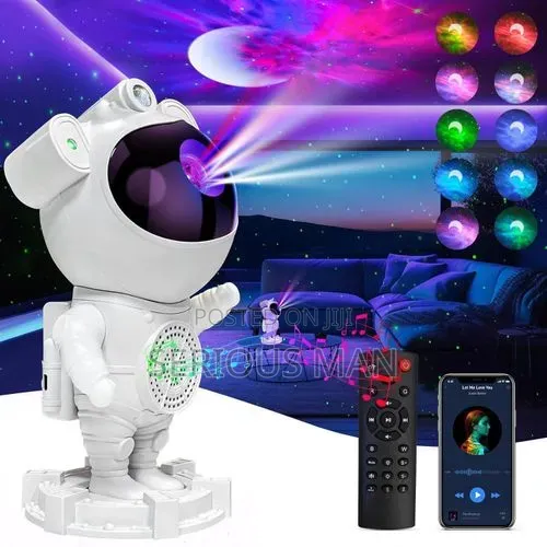 Galaxy Projector Lamp - 360° Adjustable, Remote Control, White