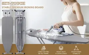 Large Foldable Freestanding Ironing Board With A Padded Ironing Cover