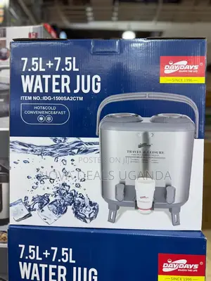 7.5l + 7.5l Commercial Travel Water Jug (15ldouble Flask With 2 Taps)