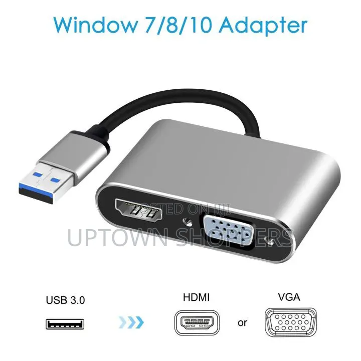 Usb 3.0 to Hdmi-Compatible Vga Adapter 1080p Hd for Computer.