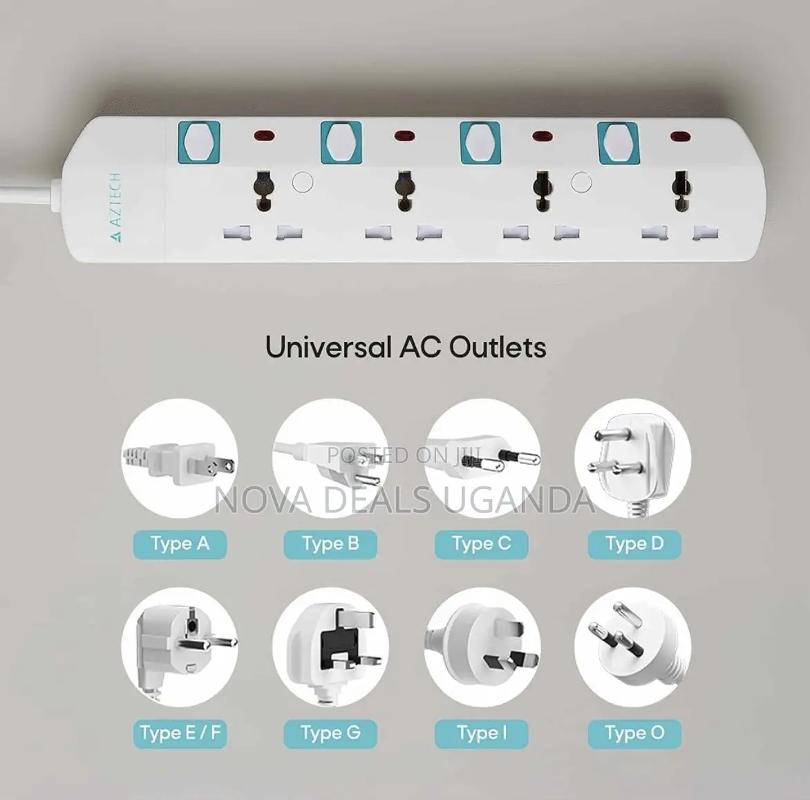 The G T 4-Way Uk Extension Cable Socket Power Extension Board