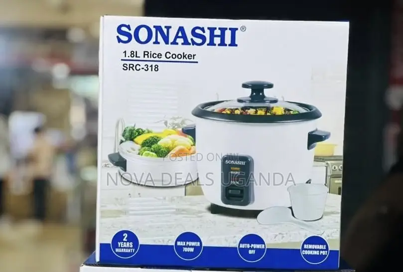 Sonashi 1.8l Electric Rice Cooker Stainless Steel Pot