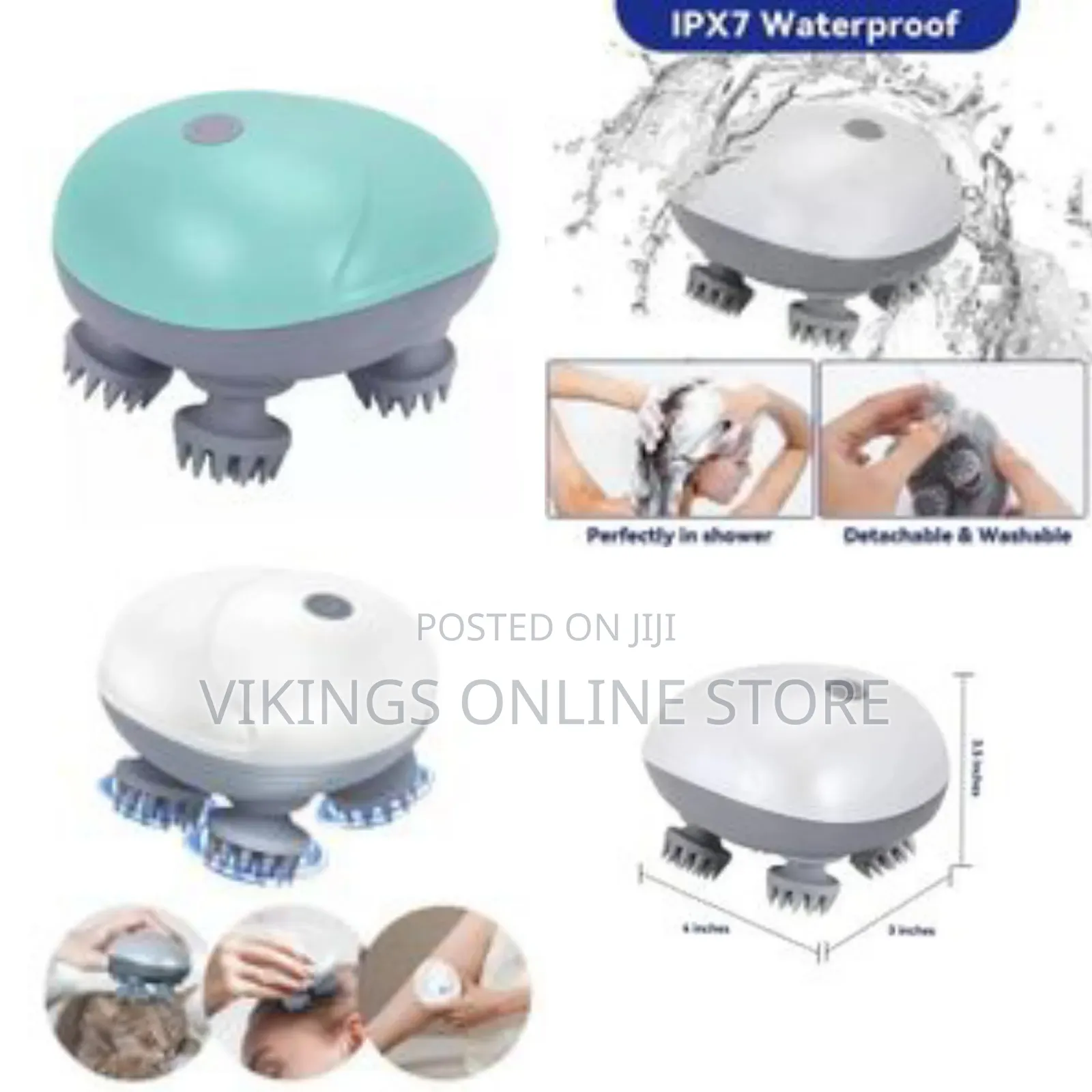 Electric Head Massager Wireless Scalp Massager Waterproof Body Massage