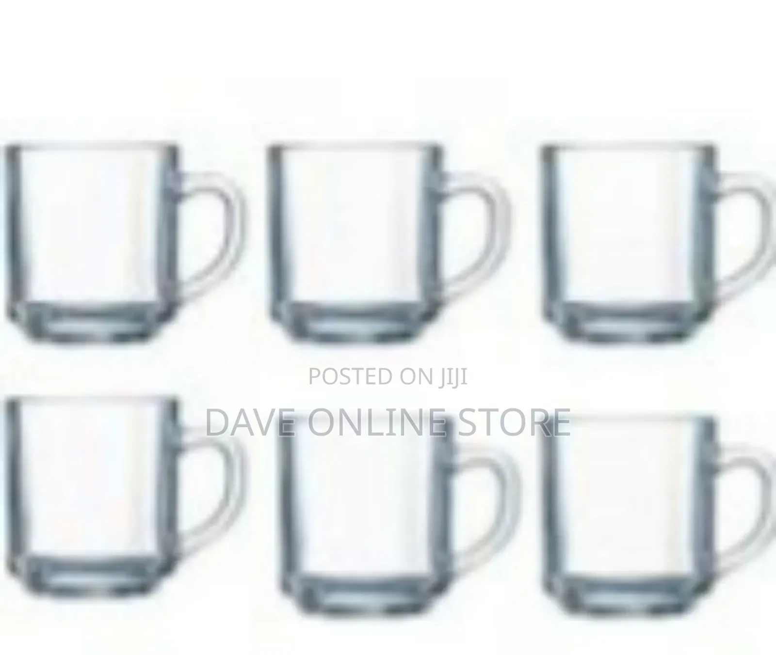 18 Pieces of Glass Soup Plates, Cups and Dinner Plates
