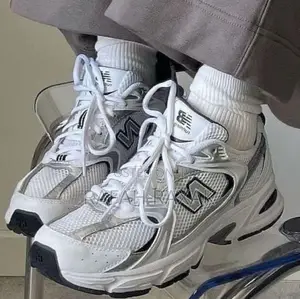 White With Silver New Balance 530 Trainer Sneakers