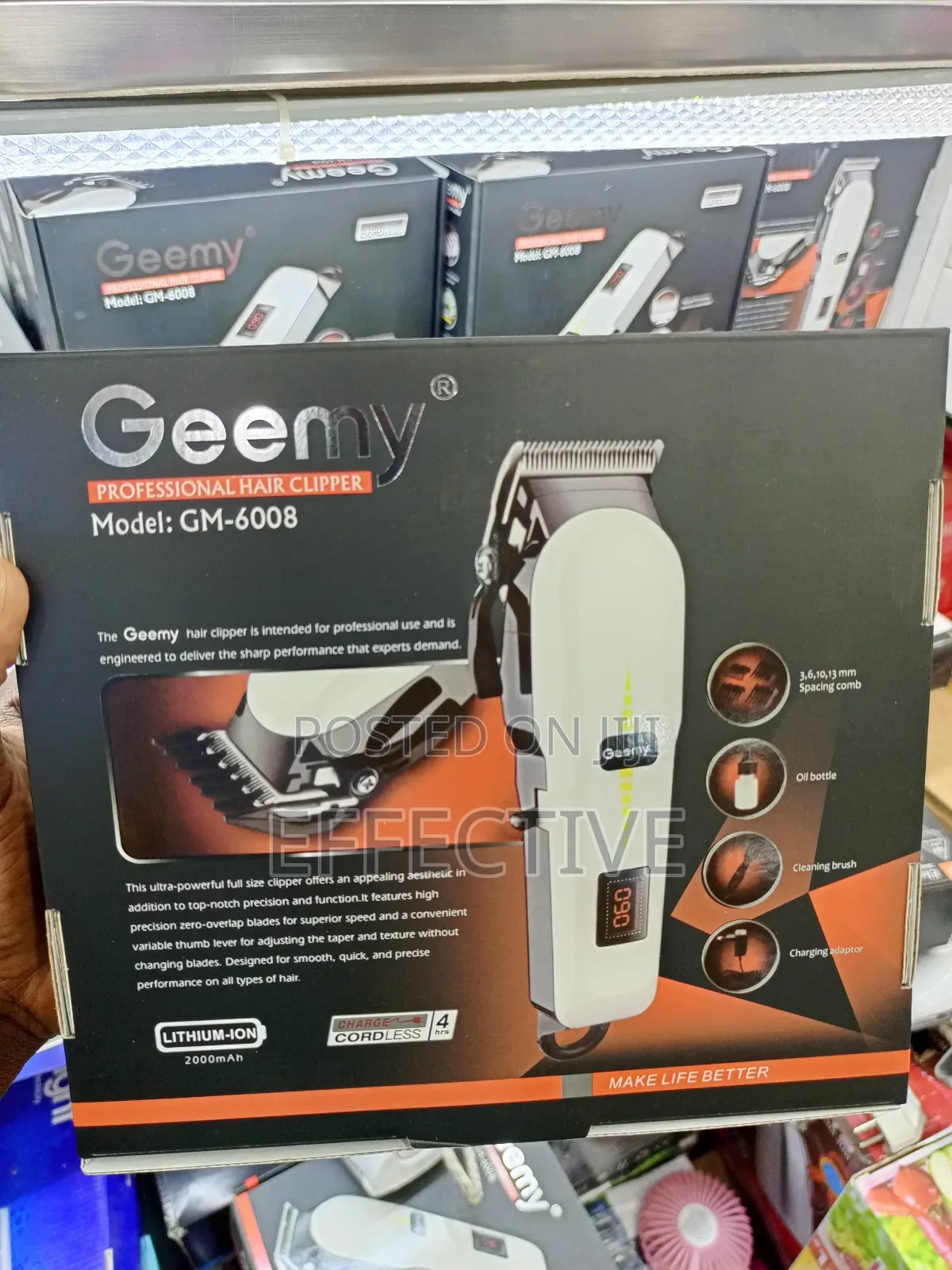 Geemy Gm-6008 Professional Cordless Hair Clipper.