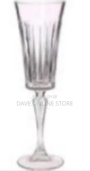 6 Crystal Champagne Glasses