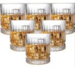 Set of 6 Diamond Whiskey Glasses