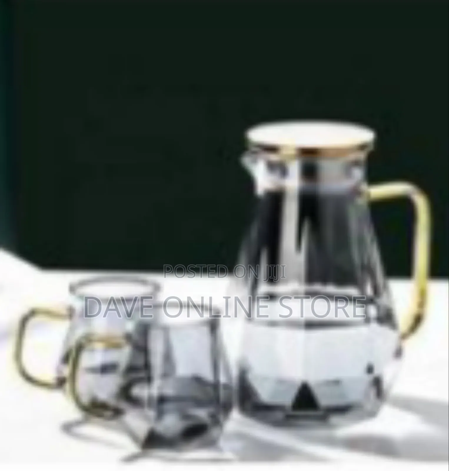 Set of 6 Borosilicate Glasses and Jug