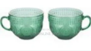 Vintage-Style Embossed Glass Soup or Jumbo Mug Set