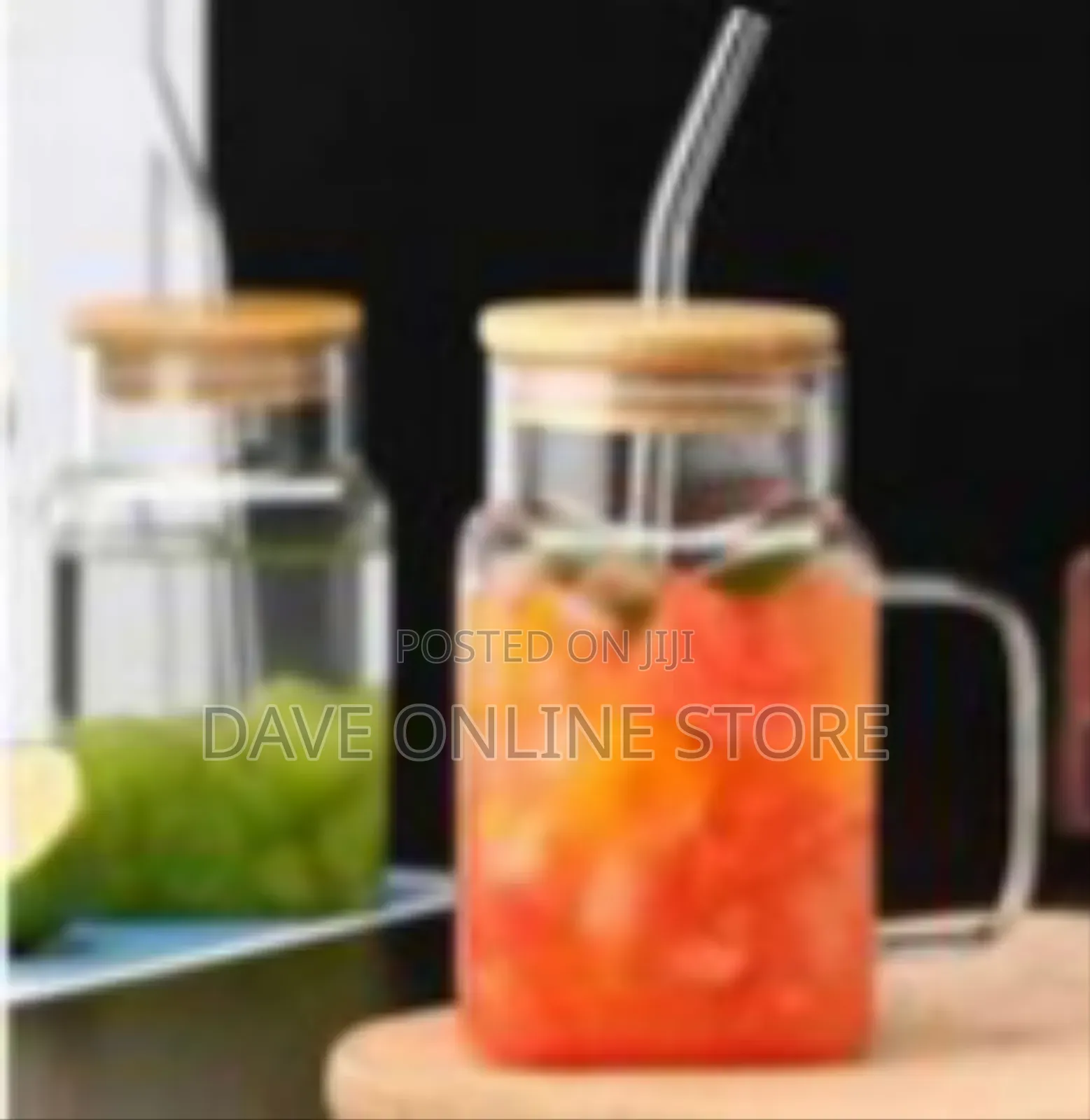 6-Piece Set of Modern Glass Mason Jar Drinking Mugs