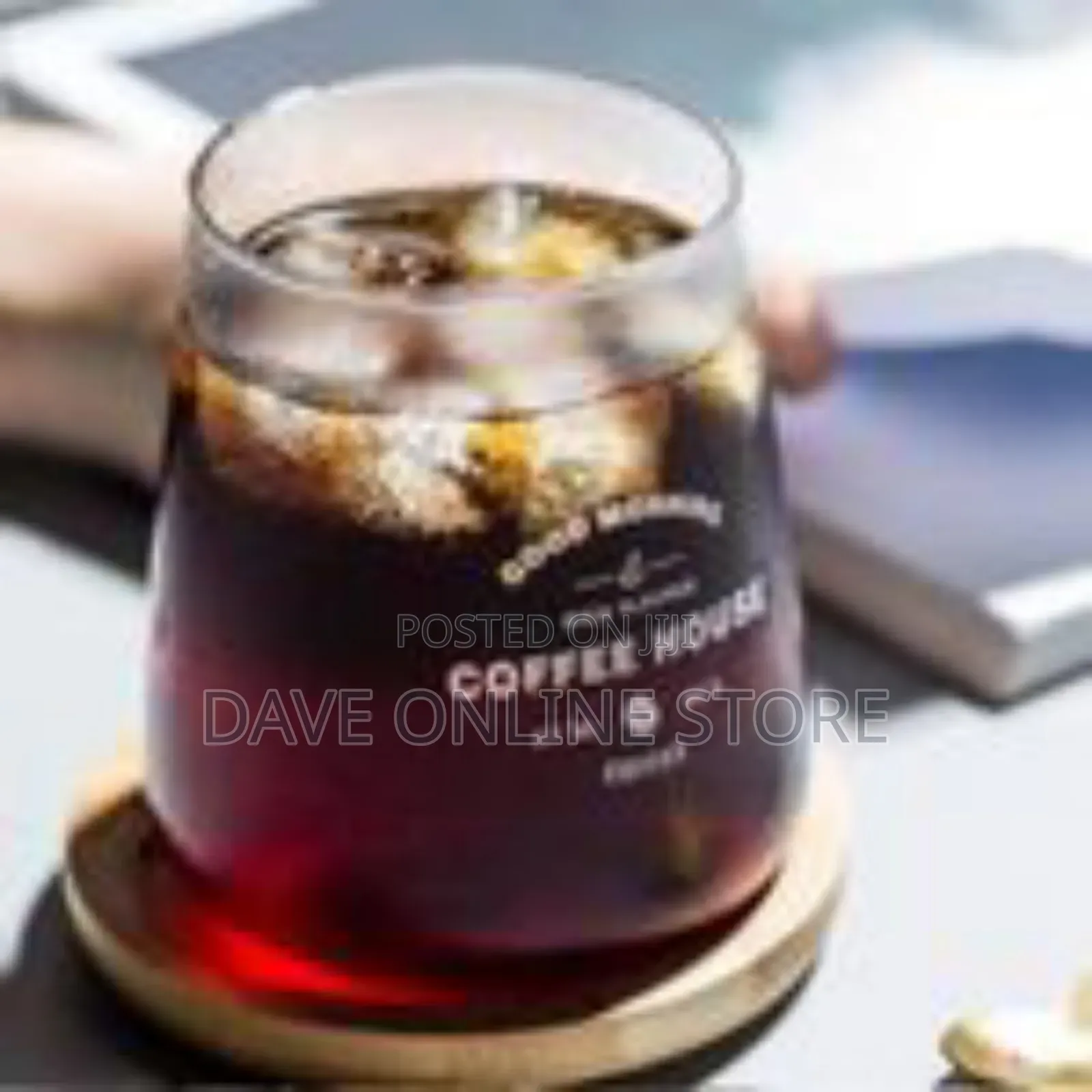 3-Piece Set of Modern Glass Tumblers / Coffee House Drinking Glasses