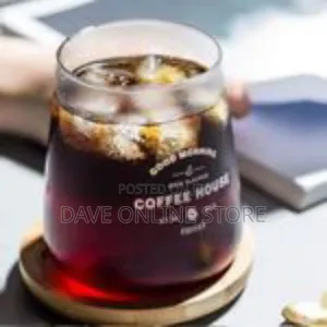3-Piece Set of Modern Glass Tumblers / Coffee House Drinking Glasses