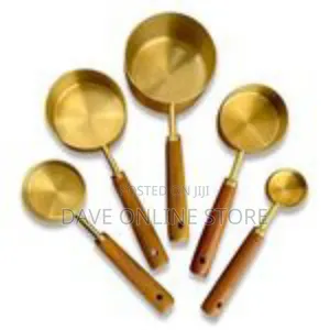 Gold-Plated Metal Measuring Cups