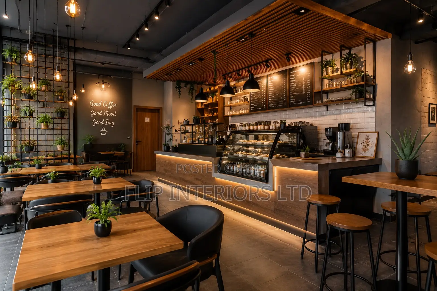 Modern Café Interior Design Solutions