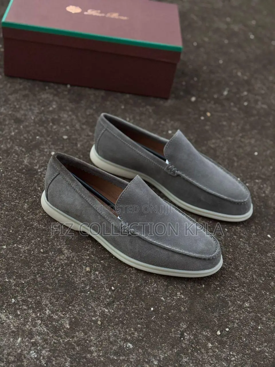 Loro Piana Ashmist Suede Loafers