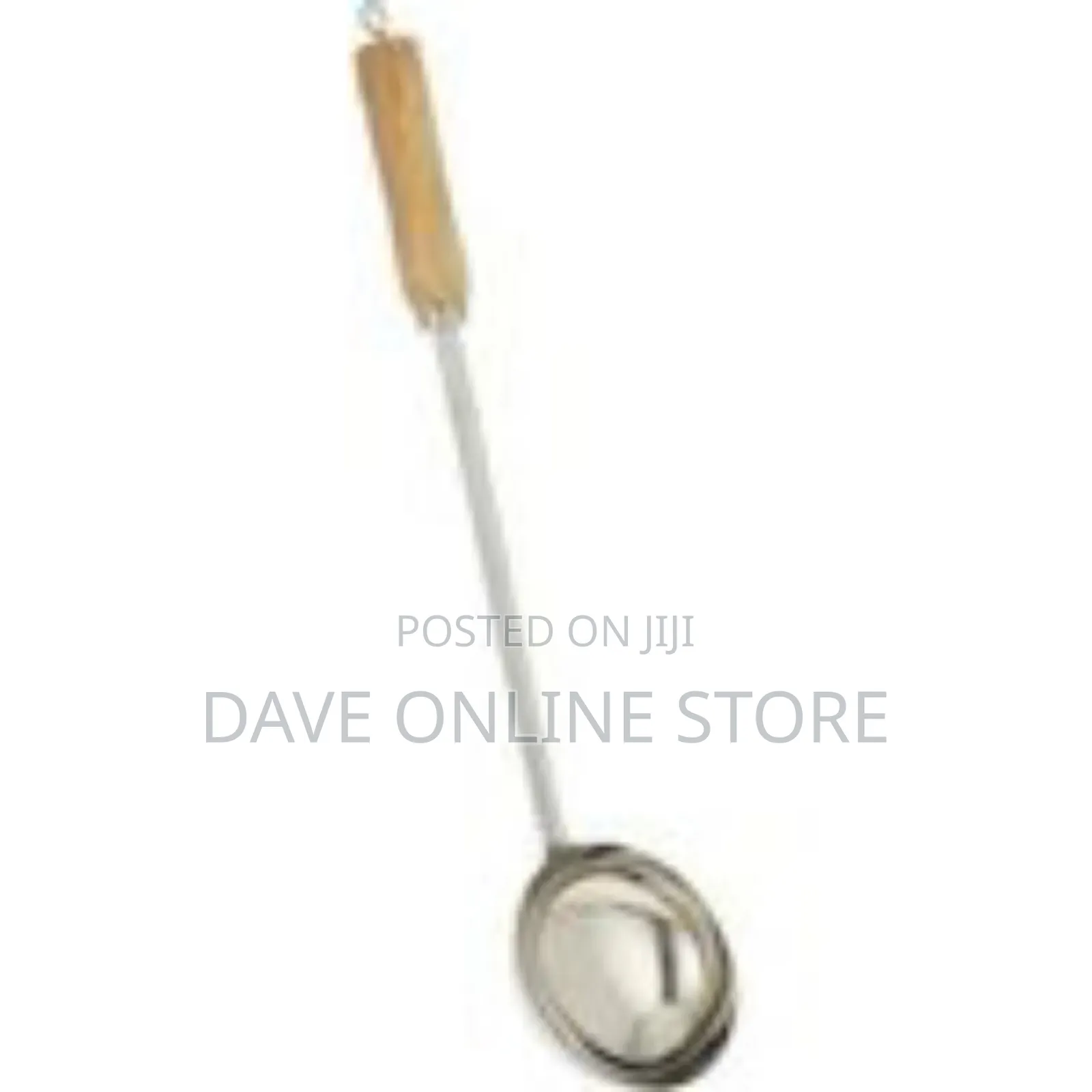 Stainless Steel Ladle With a Wooden Handle