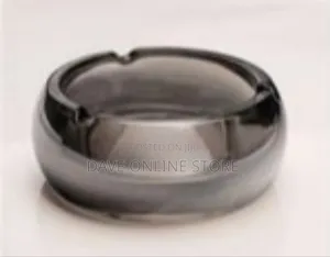 Stylish Amber Glass Round Ashtray