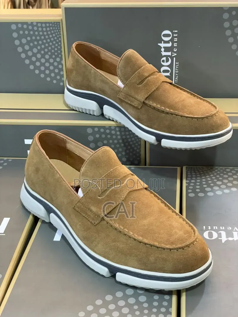 Roberto Verino Suede Penny Loafers
