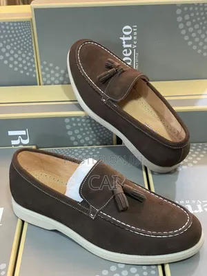 Roberto Verino Suede Penny Loafers