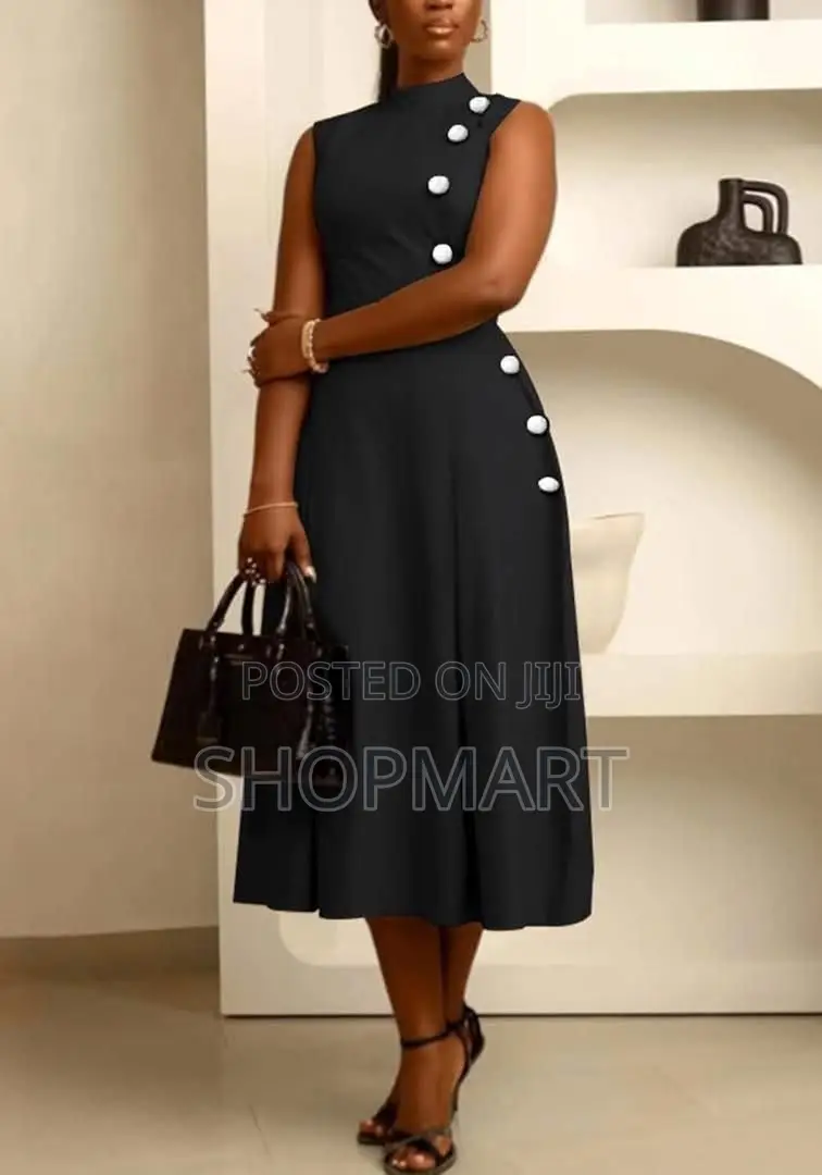 Body Hugging Office Mid Calf Dress