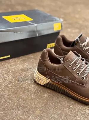 Brown Leather Cat Lifestyle Shoes