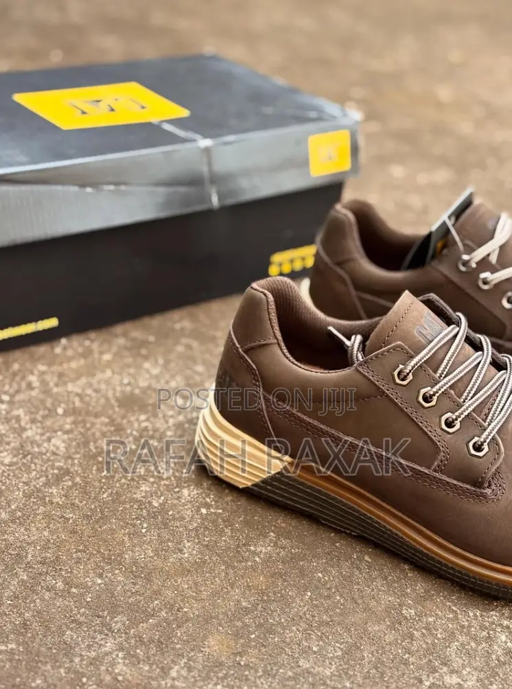Brown Leather Cat Lifestyle Shoes