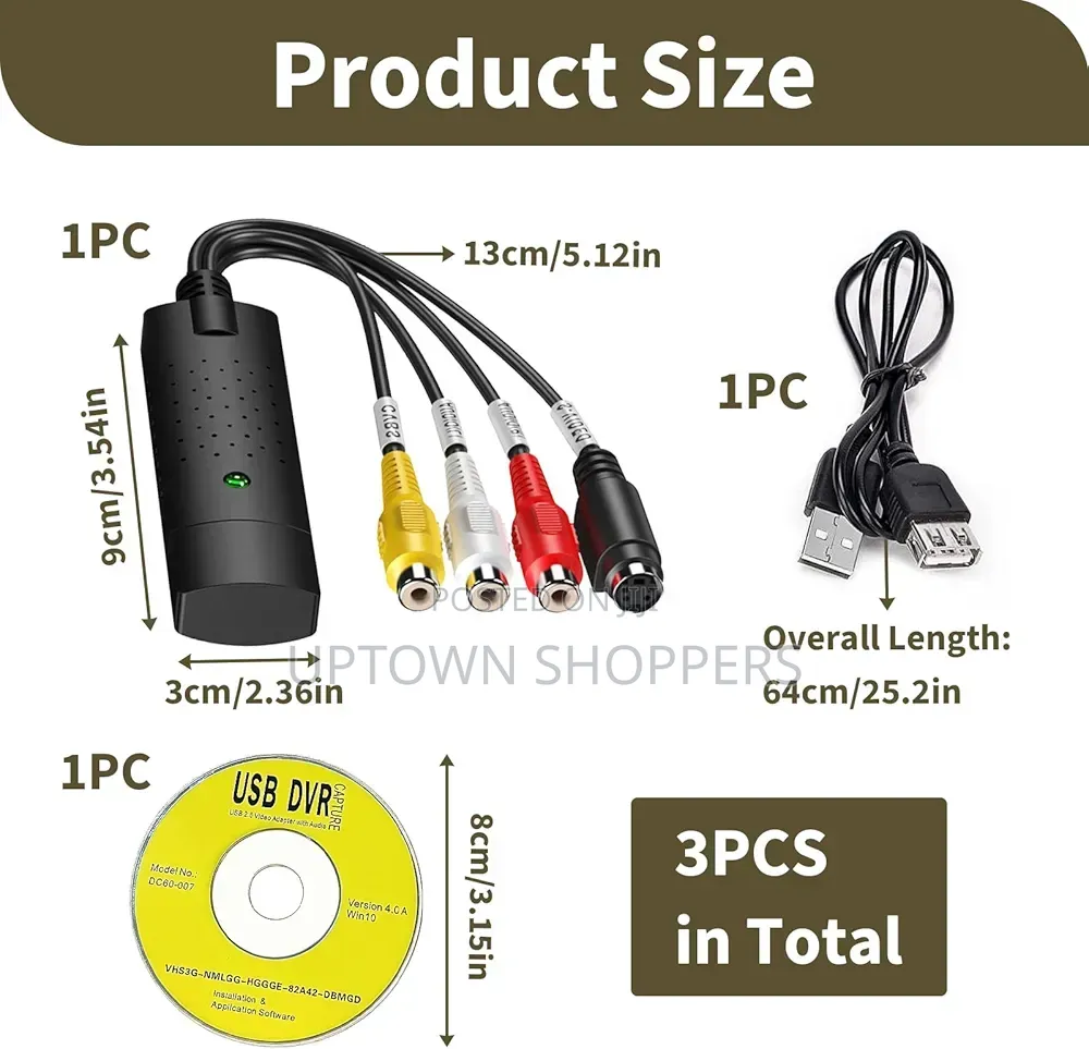 Easycap Usb2.0 Capture Card 4channel Video Tv DVD VHS Audio