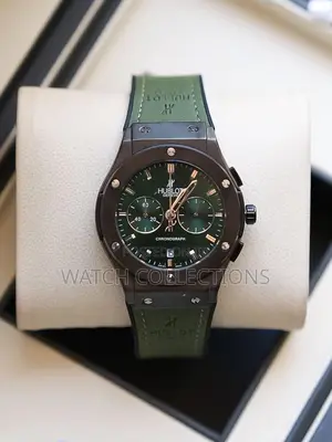 Green Geneve Hublot Leather Watch