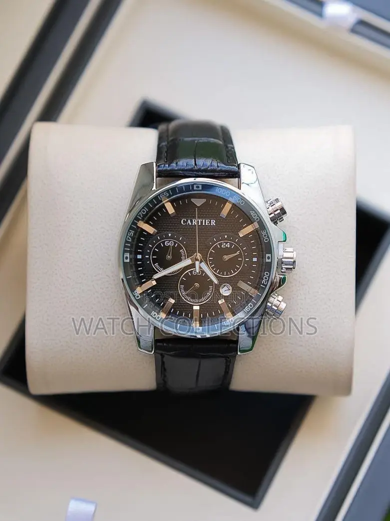 Gentle Leather Cartier Watch
