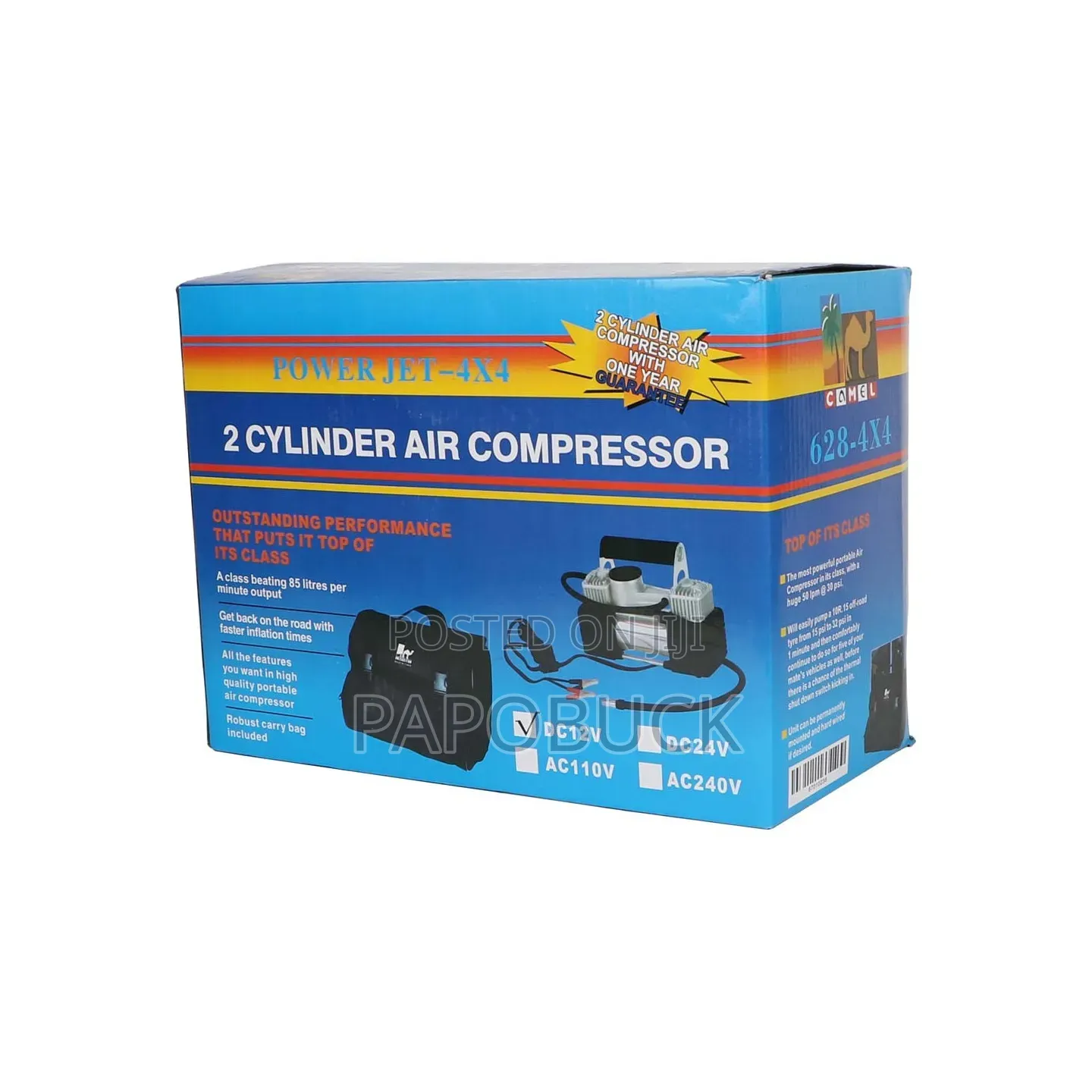 2 Cylinder Air Compressor (12v)(One Year Gurantee)