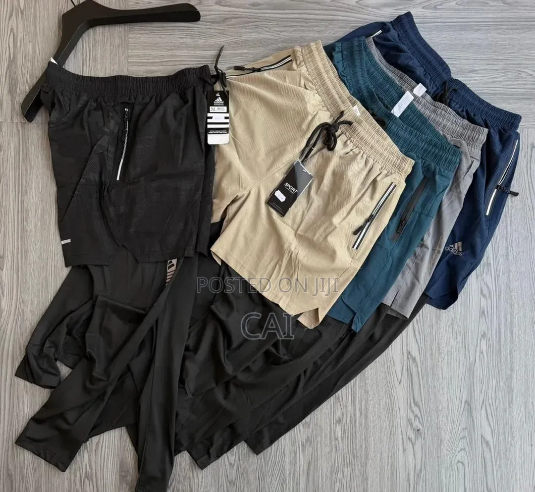 Men's Athletic Gym Shorts With Built-in Compression Tights