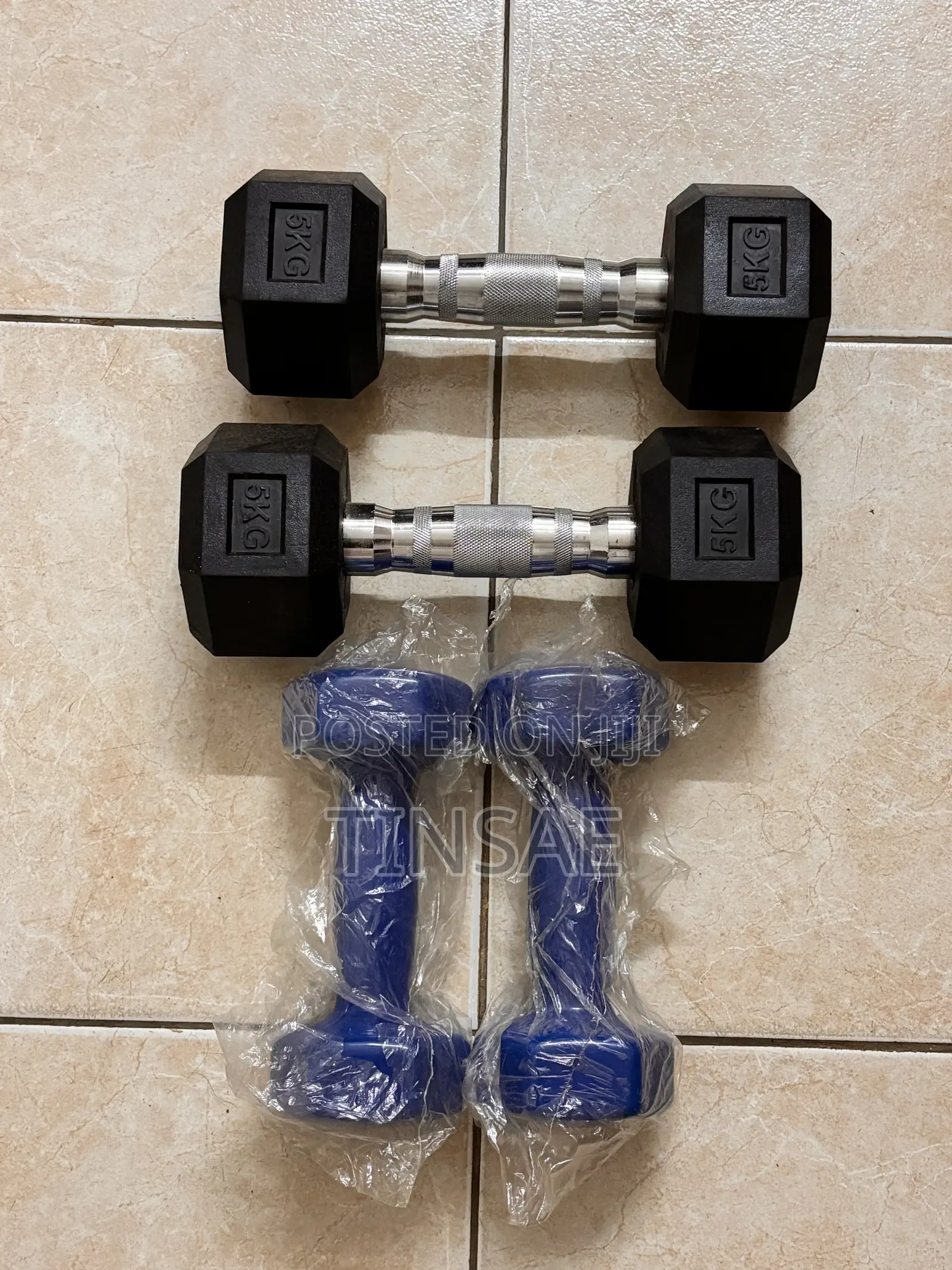 5kg 3kg Hex Dumbbells (Complementary Mat Included)