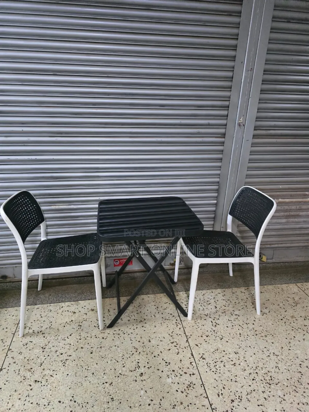 Centre Dining Foldable Glass Table and 2 Chairs