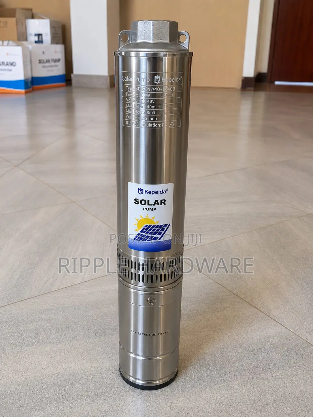400w Solar Borehole Pump 40m Head Deep Well Water Pump