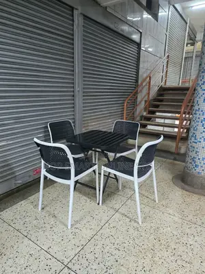 Stackable Dining Foldable Table and Plastic Chairs