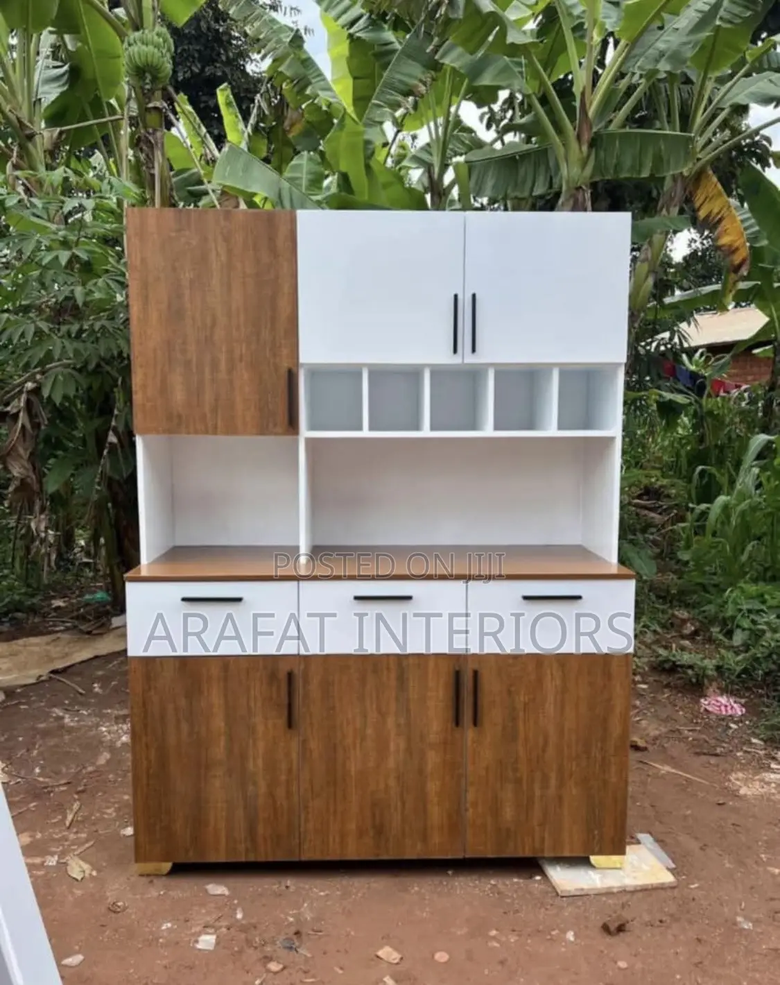 Modern Two-Tone Storage Hutch