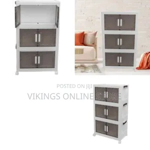 Stackable Multi-Tier Storage Cabinet - Multicolor