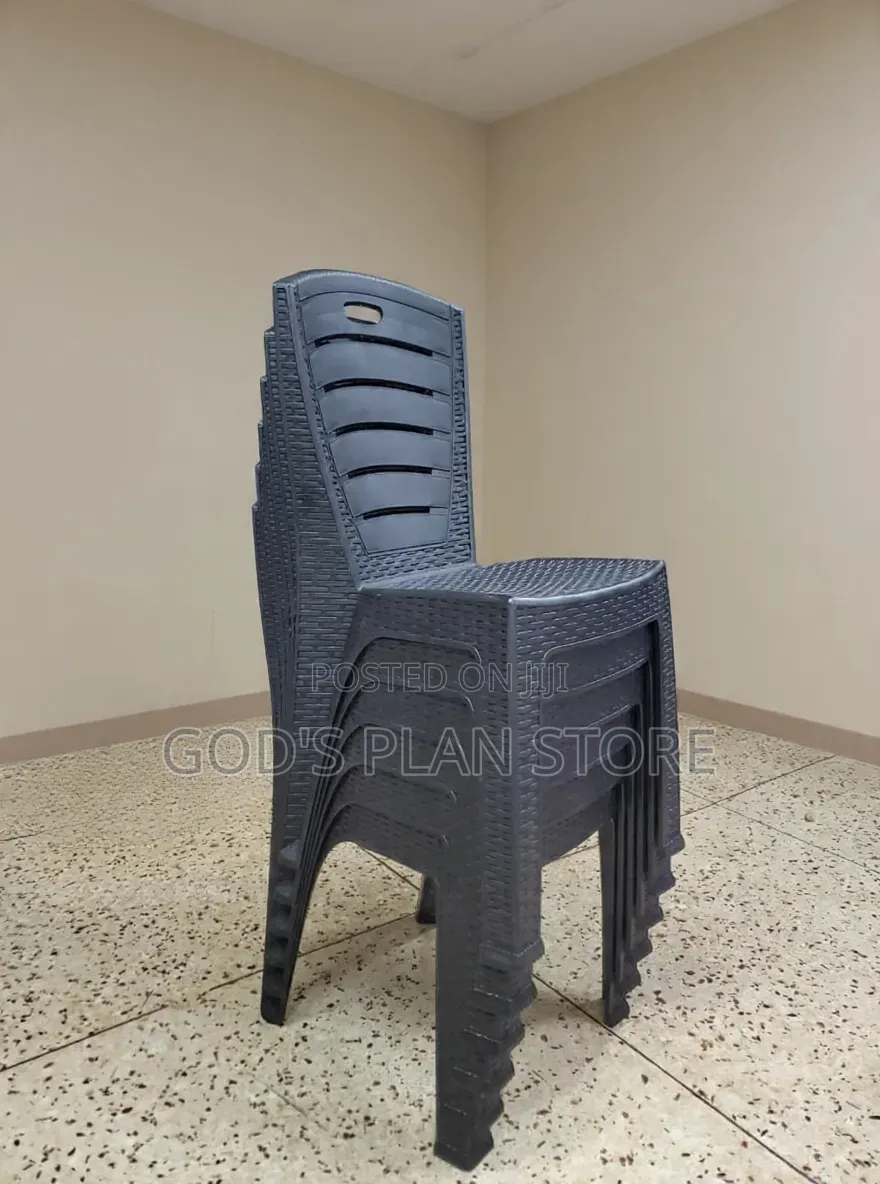 Checked Plastic Chairs Checked Plastic Chairs