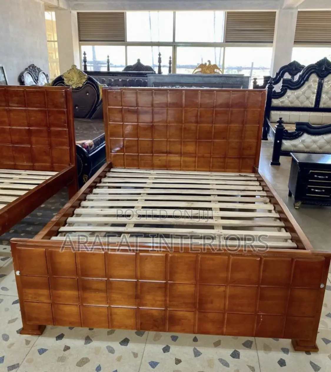 Luxury Paneled Wooden Bed Frame